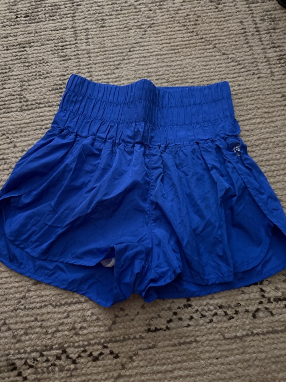 Free People Royal Blue High-Waist Athletic Shorts